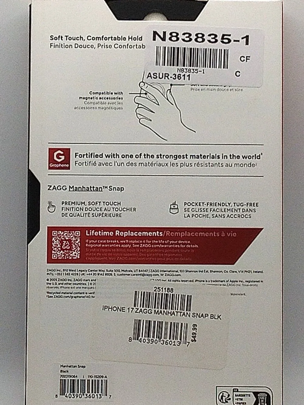 ZAGG Manhattan Snap iPhone 17 Case • MagSafe • 13ft Drop Protection • New